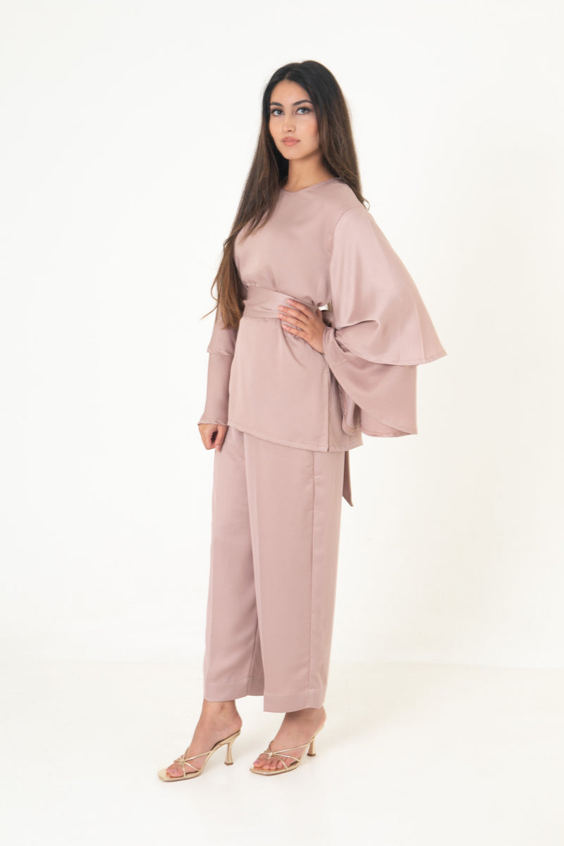 Vintage Rose Double Sleeve Co-Ord Set
