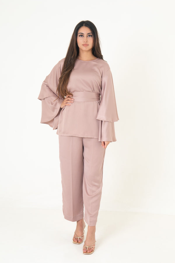 Vintage Rose Double Sleeve Co-Ord Set